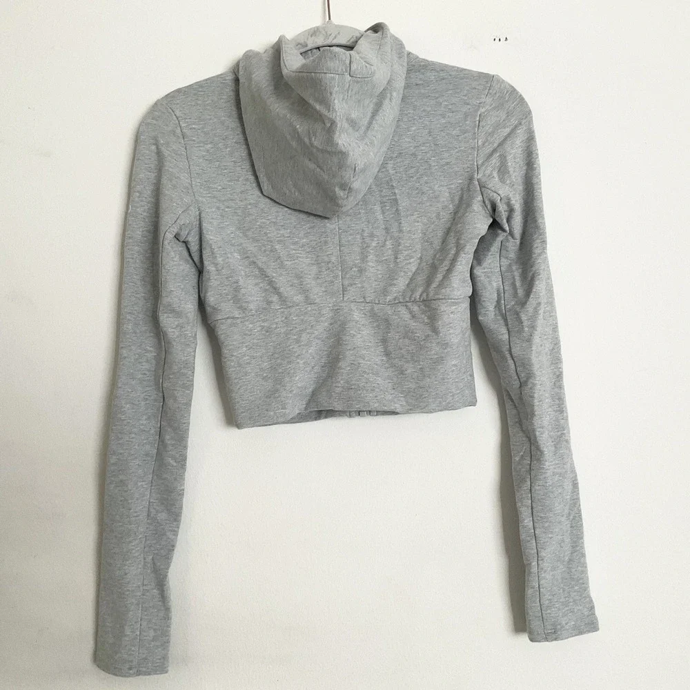 Alo Yoga Sway Full Zip Hoodie Athletic Heather Grey S